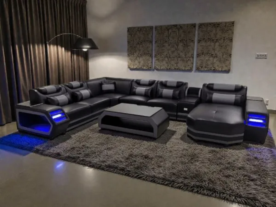 leather sofa